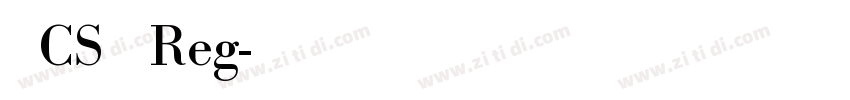 文鼎CS大黑 Reg字体转换